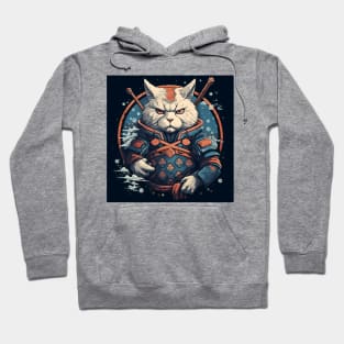 White Cat Samurai Hoodie